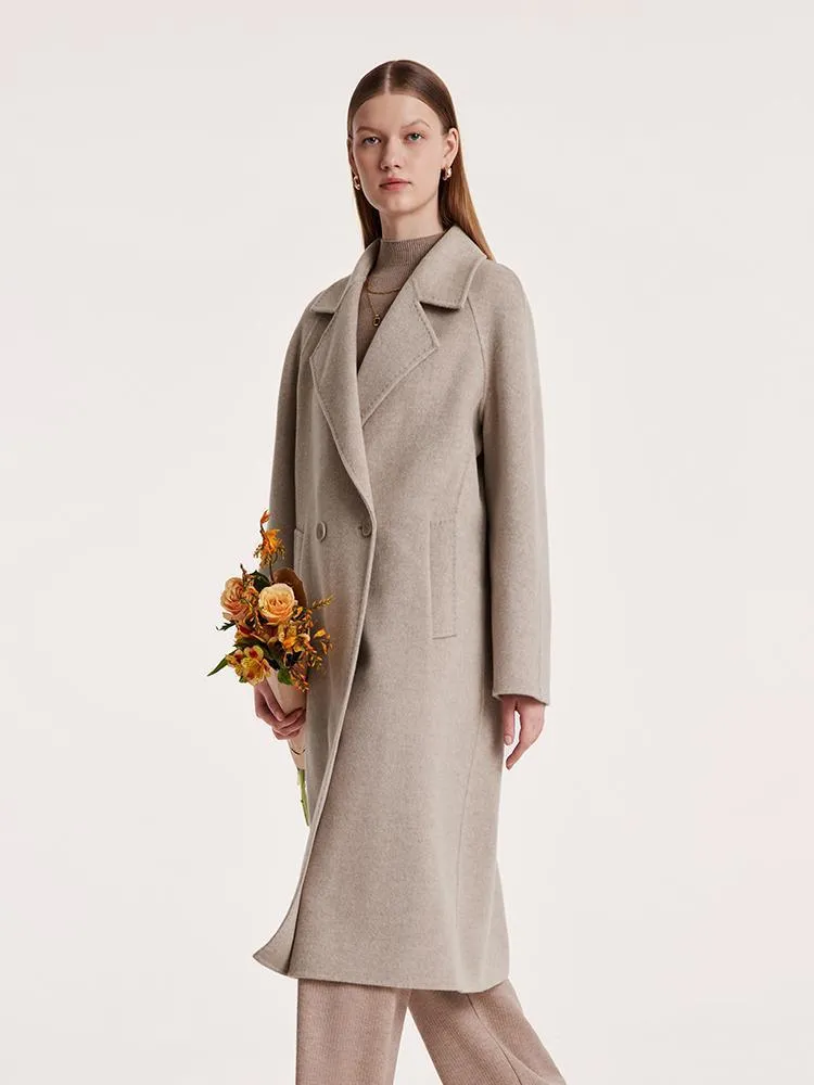 Wool Notched Lapel Double-Faced Coat