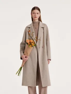 Wool Notched Lapel Double-Faced Coat