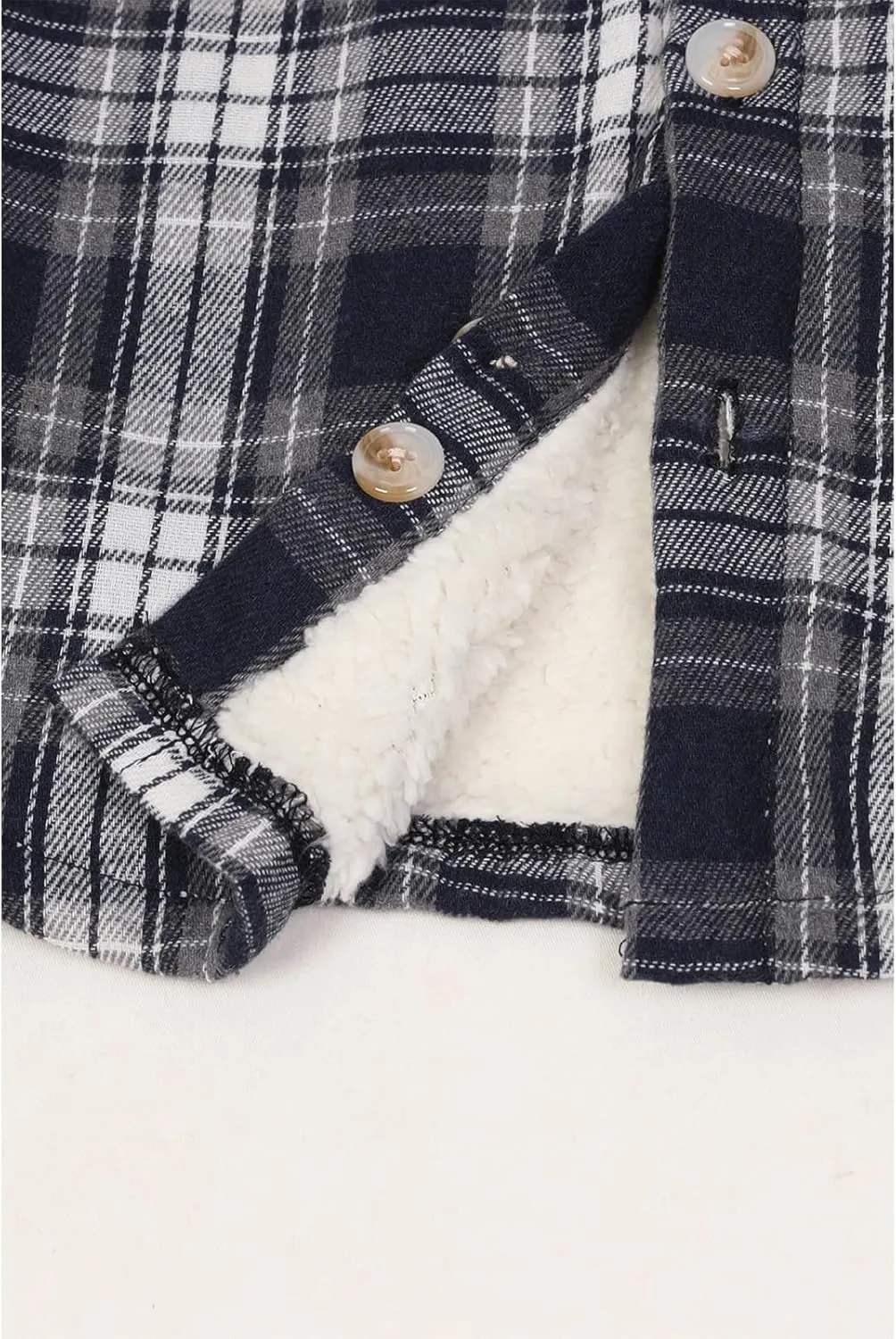 ZENTHACE Boys Sherpa Fleece Lined Flannel Plaid Button Down Shirt Jacket,Hooded Flannel Shirt with Hand Pockets