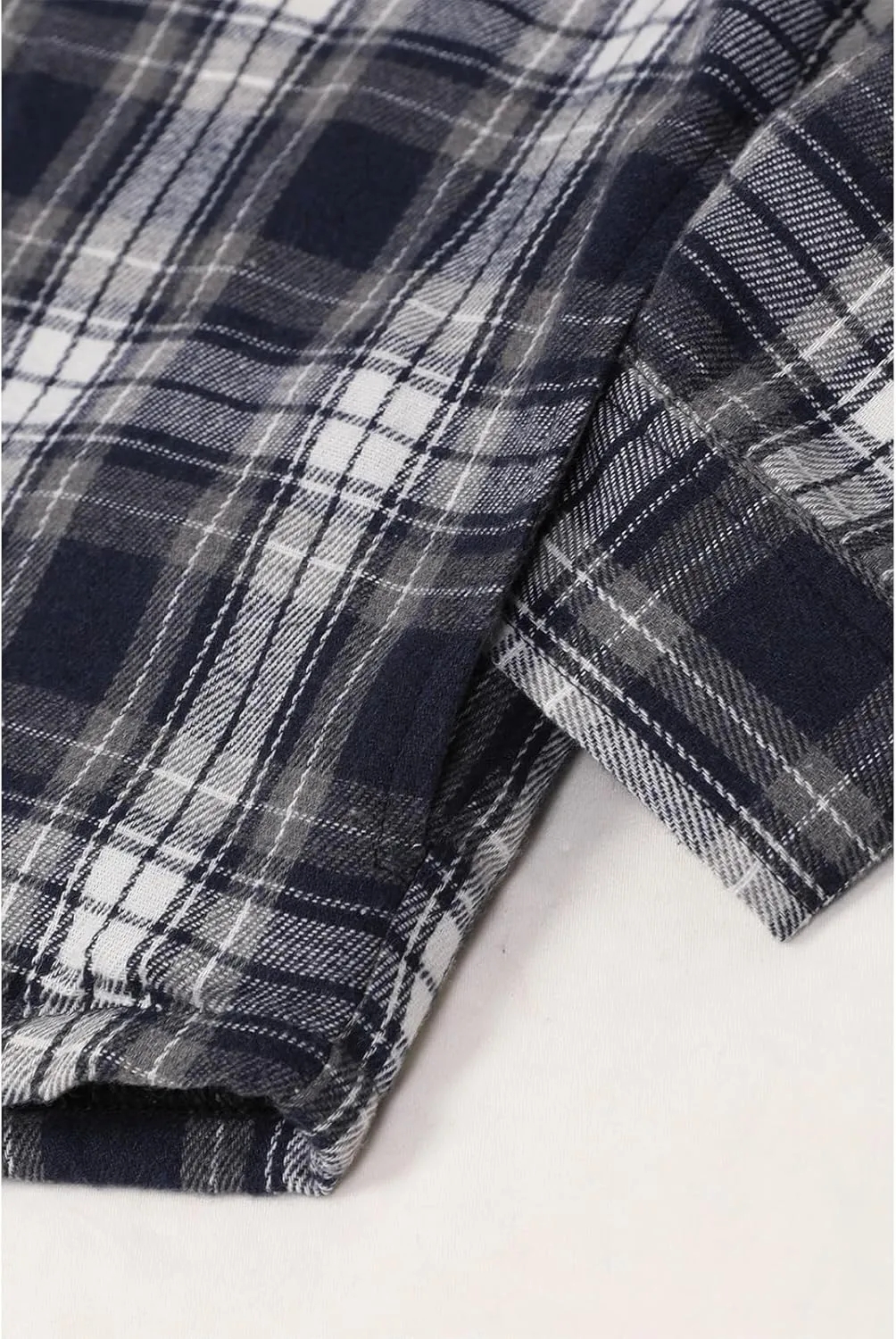 ZENTHACE Boys Sherpa Fleece Lined Flannel Plaid Button Down Shirt Jacket,Hooded Flannel Shirt with Hand Pockets