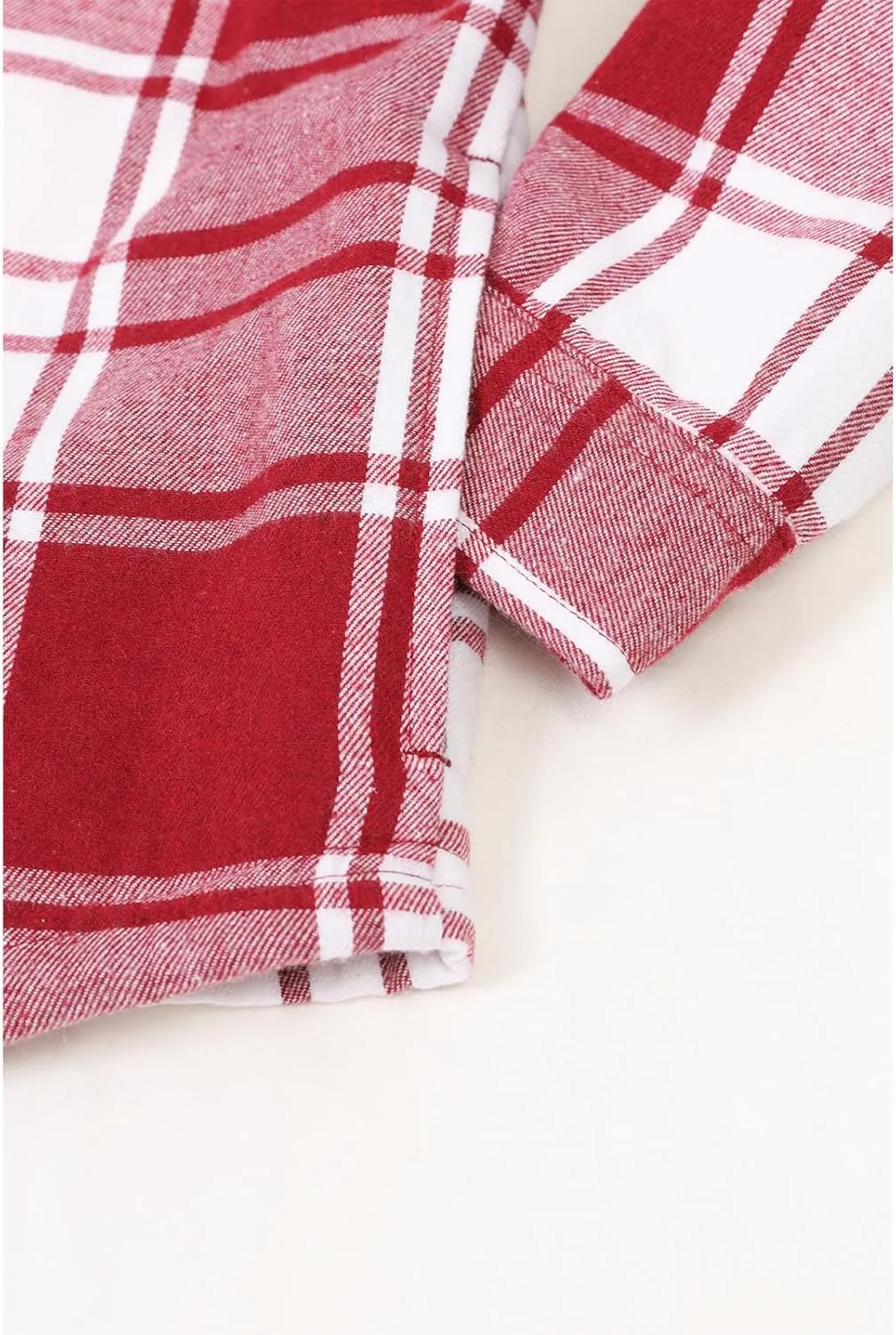 ZENTHACE Girls Hooded Plaid Flannel Shirt Jacket with Hand Pockets,Sherpa Lined Button Down Flannel Shacket Jacket